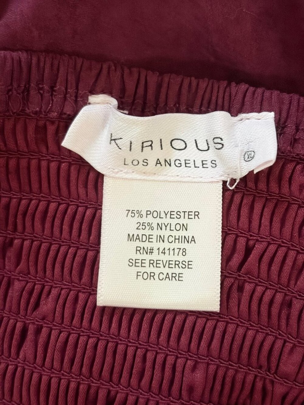 Kirious LA Corset Style Crop Top – Burgundy Wine – Juniors XL - Picture 3 of 7